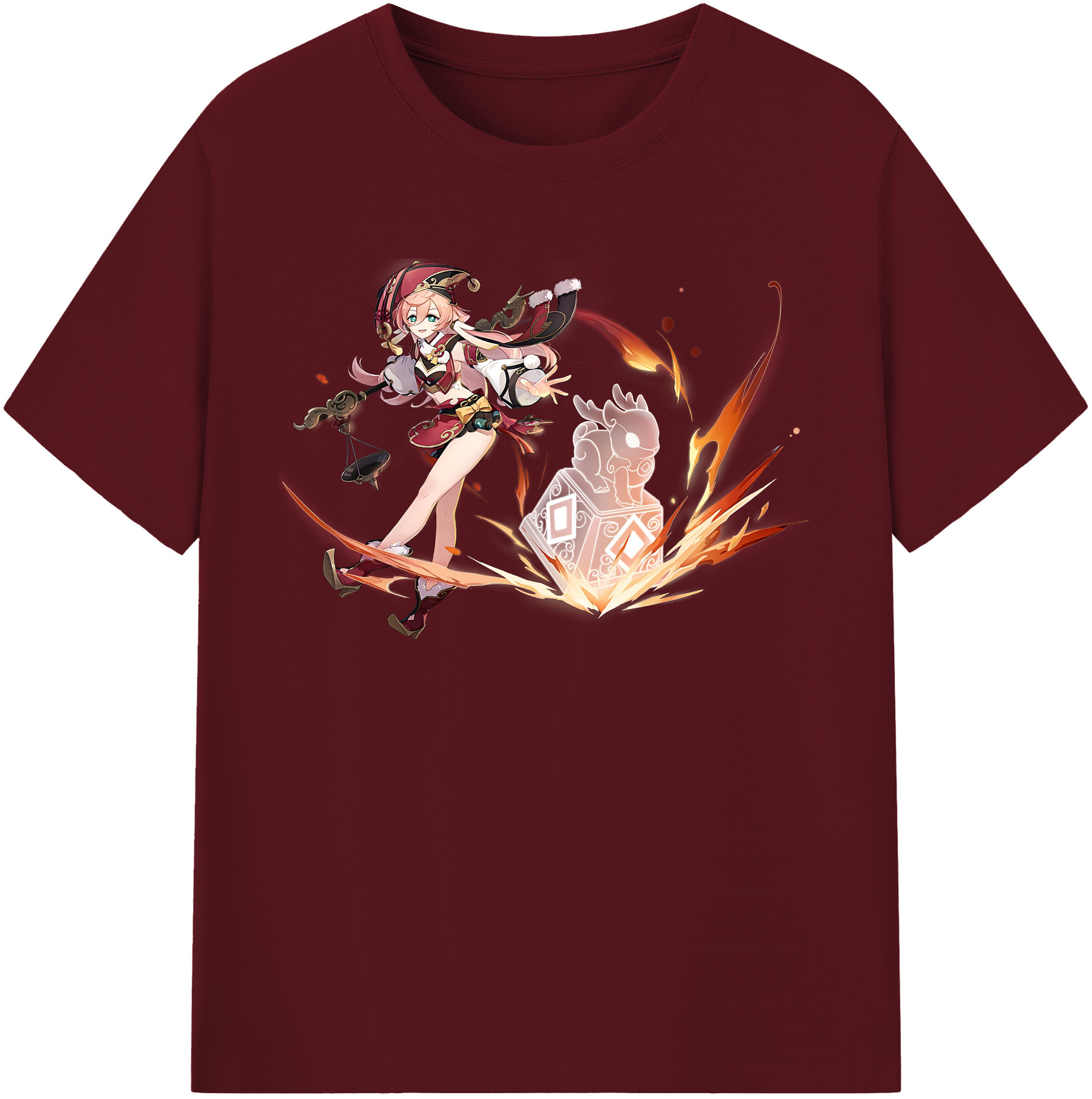 げんし神 ヤンフェイ genshin Yanfei 綿100％半袖Tシャツ（フロントプリント）